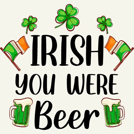 St. Patrick’s Day Beer & Shamrock Design – Irish Party Artwork