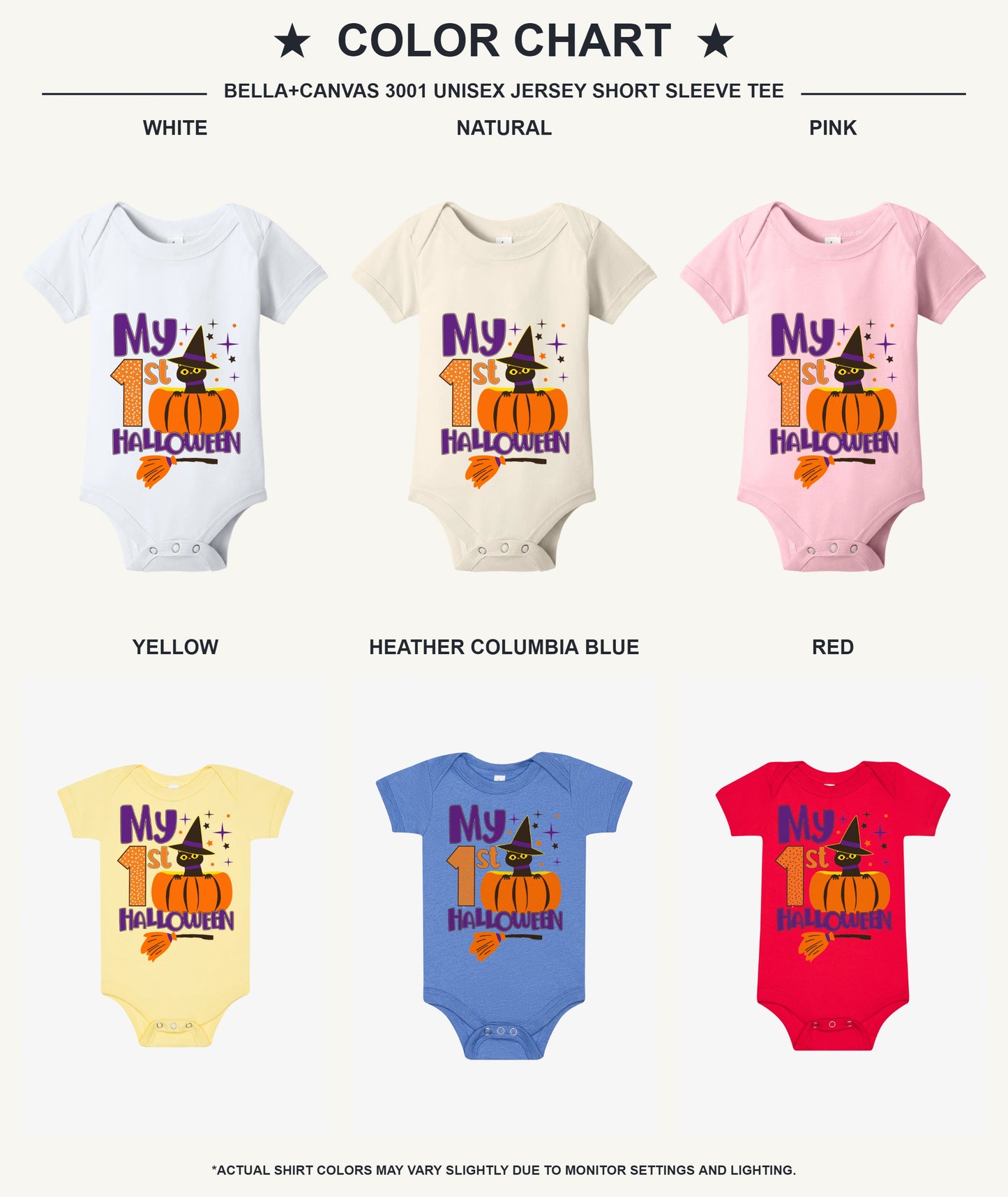 My 1st Halloween Shirt | Baby's First Halloween Black Cat Pumpkin Witch Graphic Tee