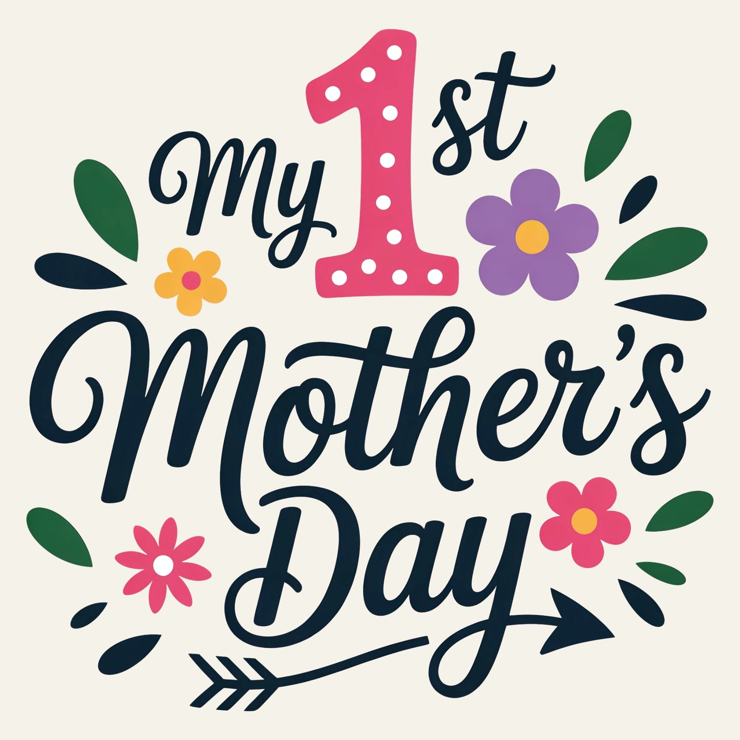 My First Mother’s Day DTF Transfer – Cute Mom Gift Shirt Design Ready to Press