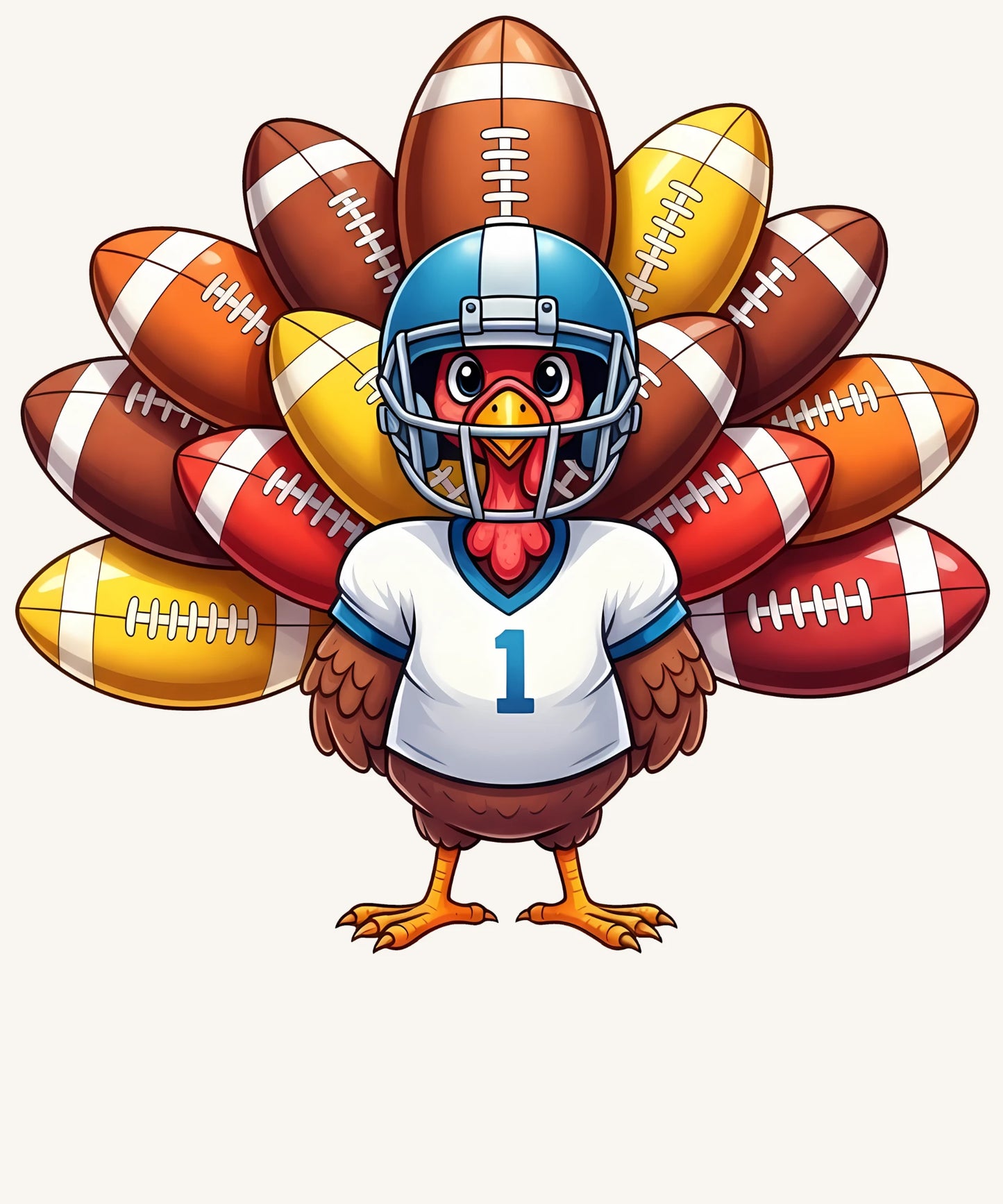 Funny Football Turkey Thanksgiving Design | Game Day Turkey Shirt
