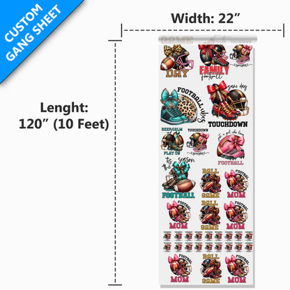 22" DTF Gang Sheet (Upload File) | Hot & Cold Peel Options