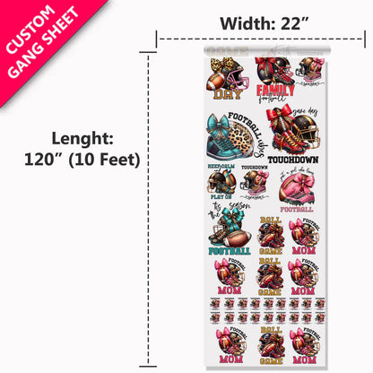 22" DTF Gang Sheet (Upload File) | Hot & Cold Peel Options