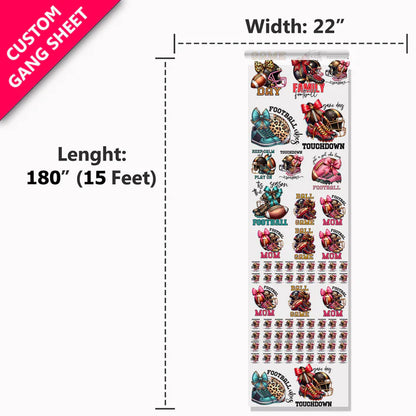 22" DTF Gang Sheet (Upload File) | Hot & Cold Peel Options