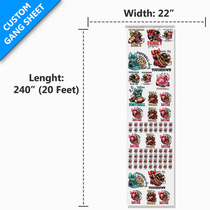 22" DTF Gang Sheet (Upload File) | Hot & Cold Peel Options