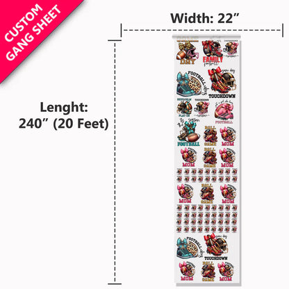 22" DTF Gang Sheet (Upload File) | Hot & Cold Peel Options