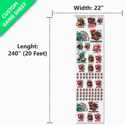 22" UV DTF Gang Sheet | Custom Upload File Stickers