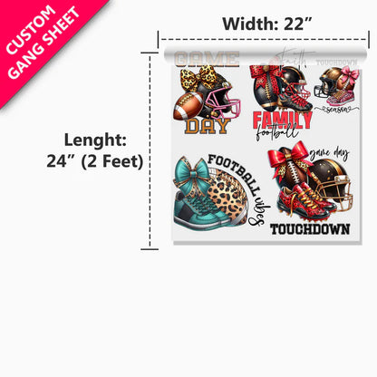 22" DTF Gang Sheet (Upload File) | Hot & Cold Peel Options