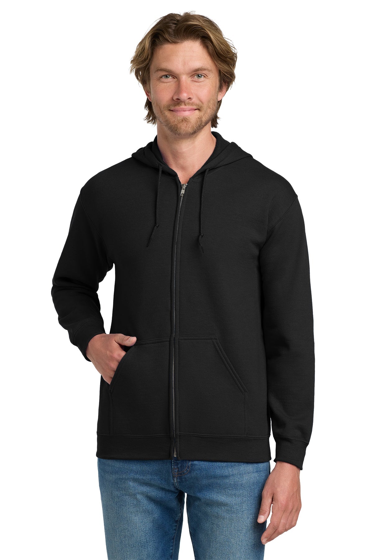 Custom unisex heavy blend full-zip hooded sweatshirt for personalized designs