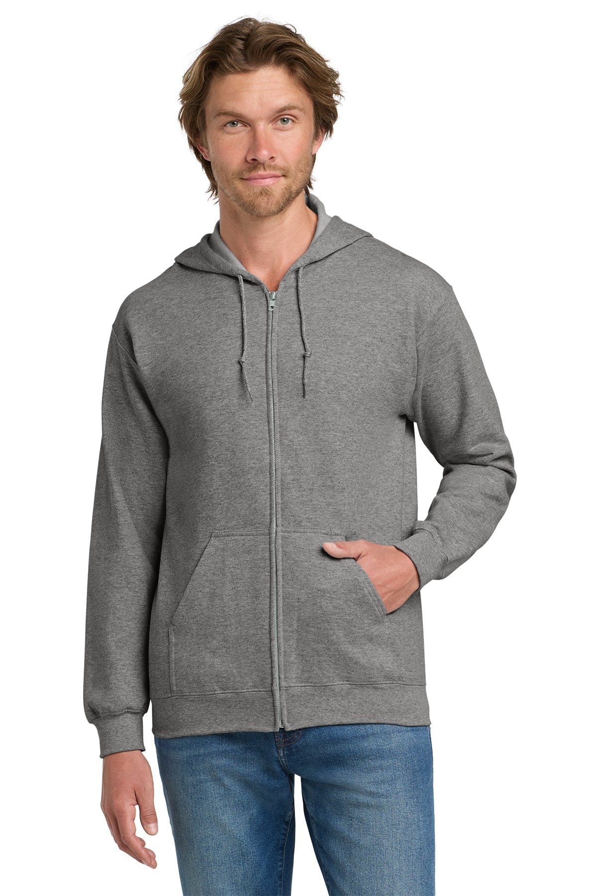 Custom unisex heavy blend full-zip hooded sweatshirt for personalized designs