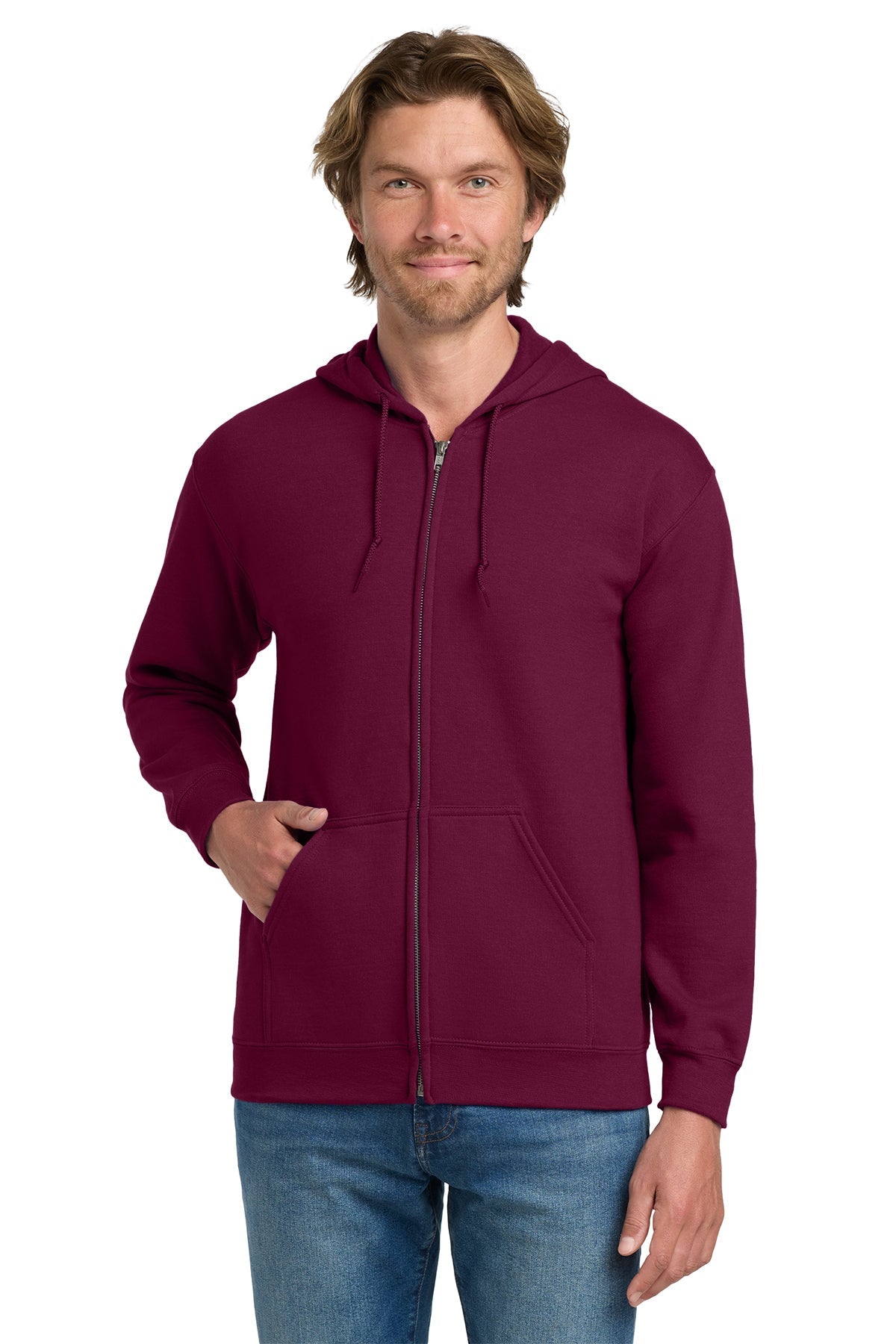 Custom unisex heavy blend full-zip hooded sweatshirt for personalized designs