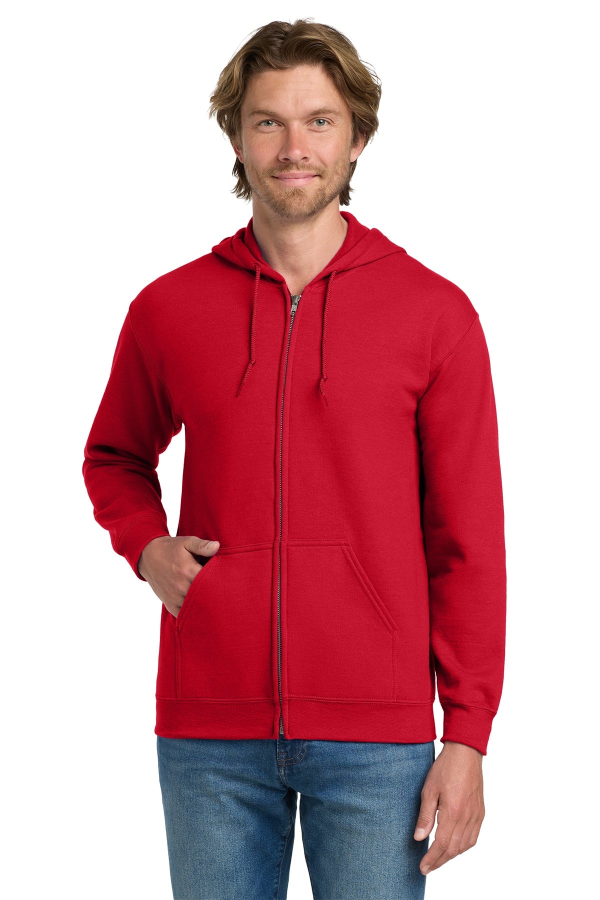 Custom unisex heavy blend full-zip hooded sweatshirt for personalized designs