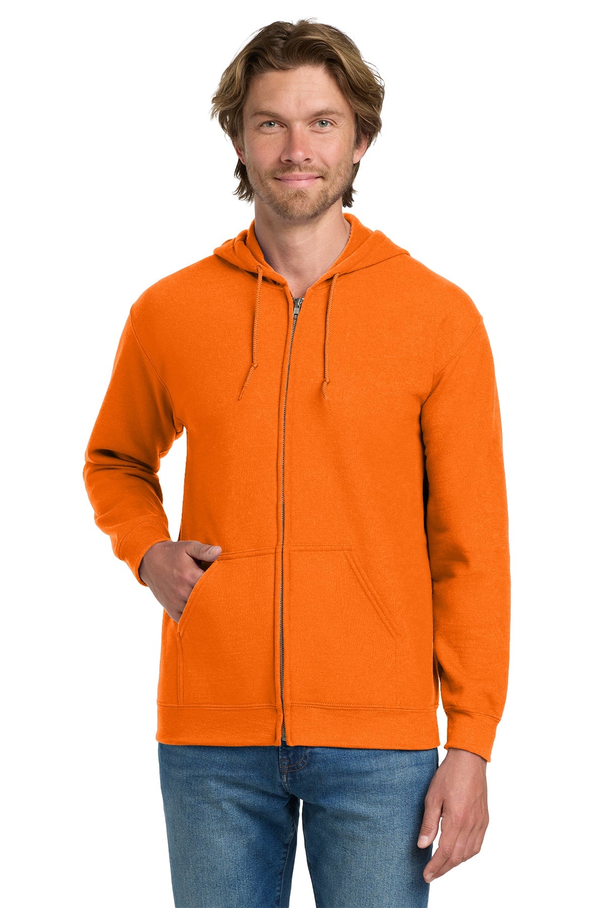 Custom unisex heavy blend full-zip hooded sweatshirt for personalized designs