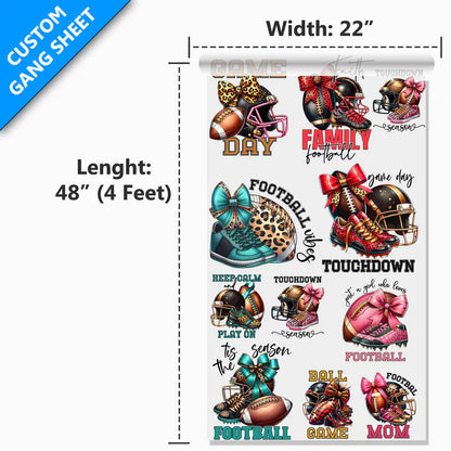 22" DTF Gang Sheet (Upload File) | Hot & Cold Peel Options