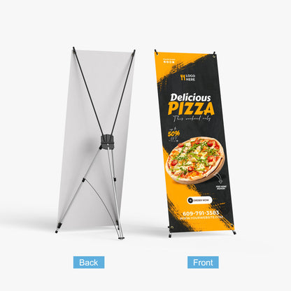 Custom X Banner Stand with Personalized Display Insert Graphic
