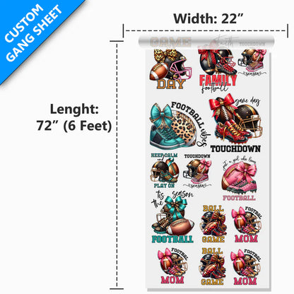 22" DTF Gang Sheet (Upload File) | Hot & Cold Peel Options
