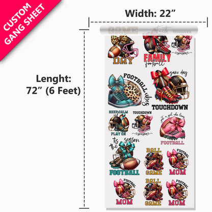 22" DTF Gang Sheet (Upload File) | Hot & Cold Peel Options