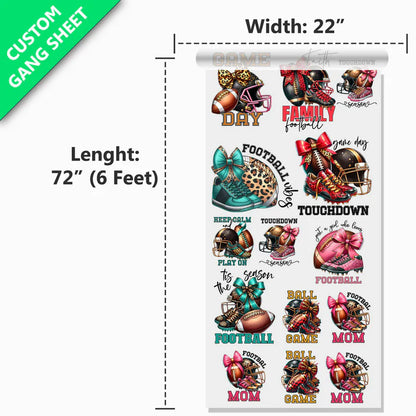 22" UV DTF Gang Sheet | Custom Upload File Stickers