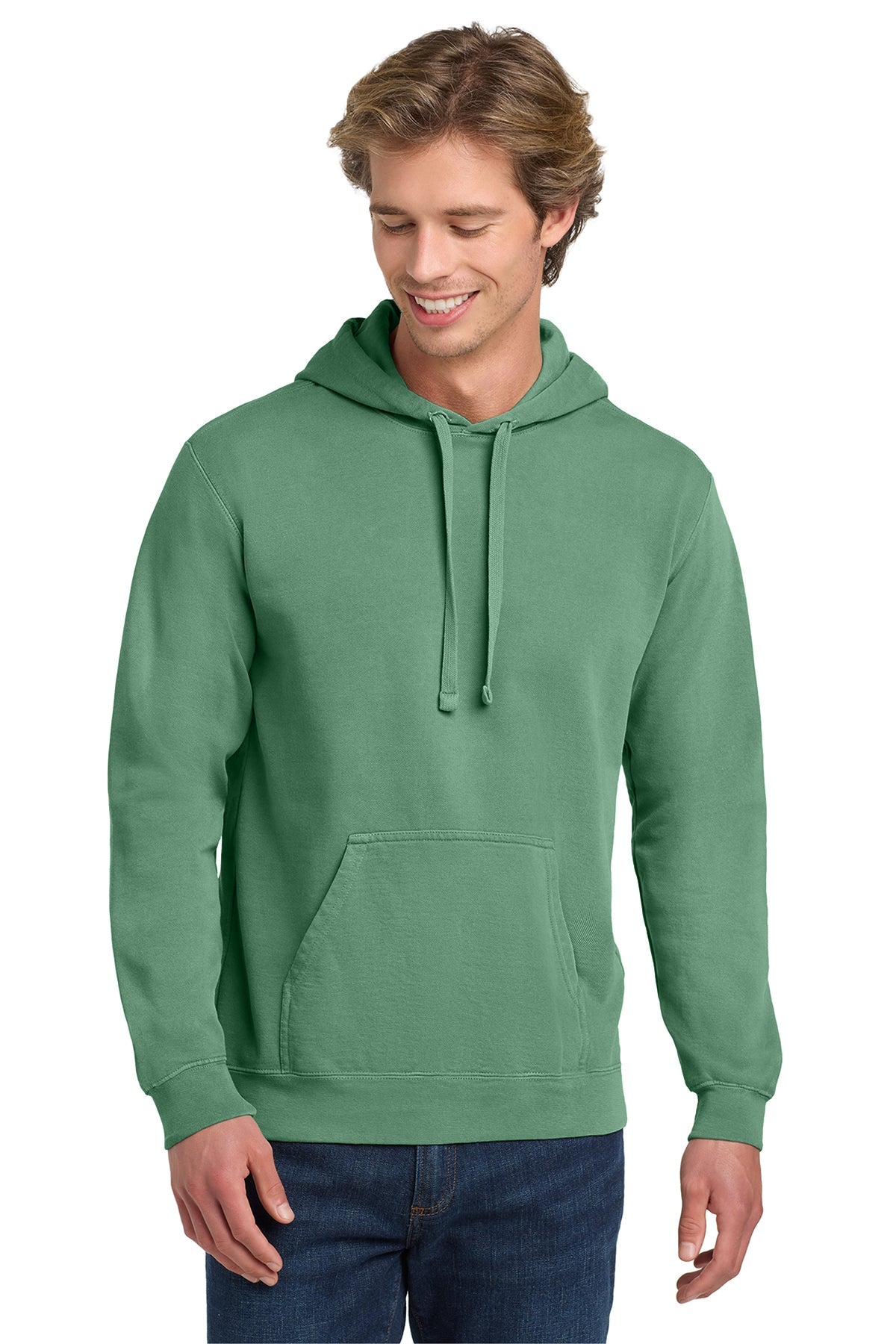 Custom unisex Comfort Colors 1567 hoodie with garment-dyed finish