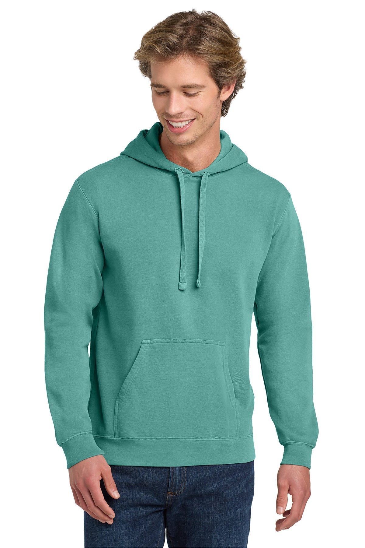 Custom unisex Comfort Colors 1567 hoodie with garment-dyed finish