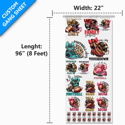 22" DTF Gang Sheet (Upload File) | Hot & Cold Peel Options