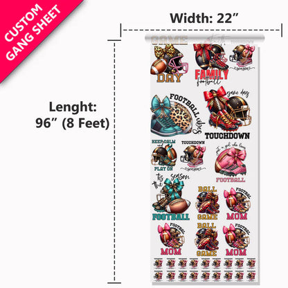 22" DTF Gang Sheet (Upload File) | Hot & Cold Peel Options