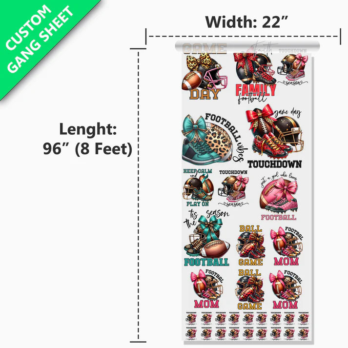 22 inch UV DTF Gang Sheet custom upload file stickers