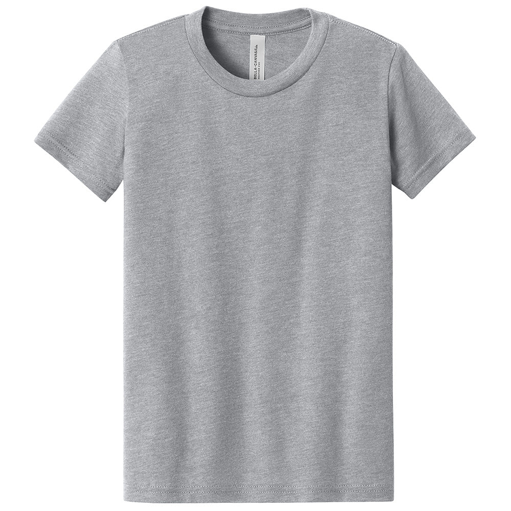 Custom printed BELLA+CANVAS 3001Y youth jersey t-shirt for kids in multiple colors