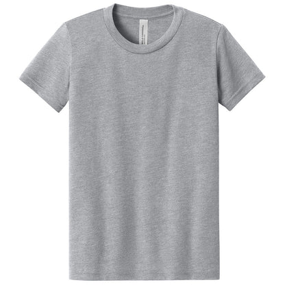 Custom printed BELLA+CANVAS 3001Y youth jersey t-shirt for kids in multiple colors