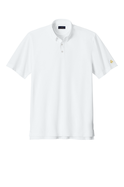 Custom Brooks Brothers Pinpoint Pique Dress Polo with Logo | No Minimum