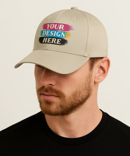 Custom Printed Six-Panel Unstructured Twill Cap
