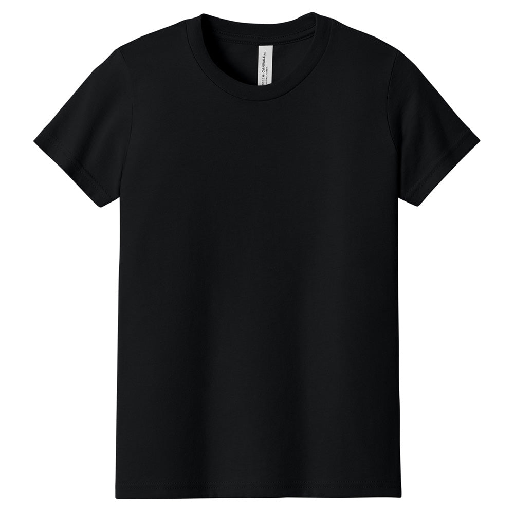 Custom printed BELLA+CANVAS 3001Y youth jersey t-shirt for kids in multiple colors