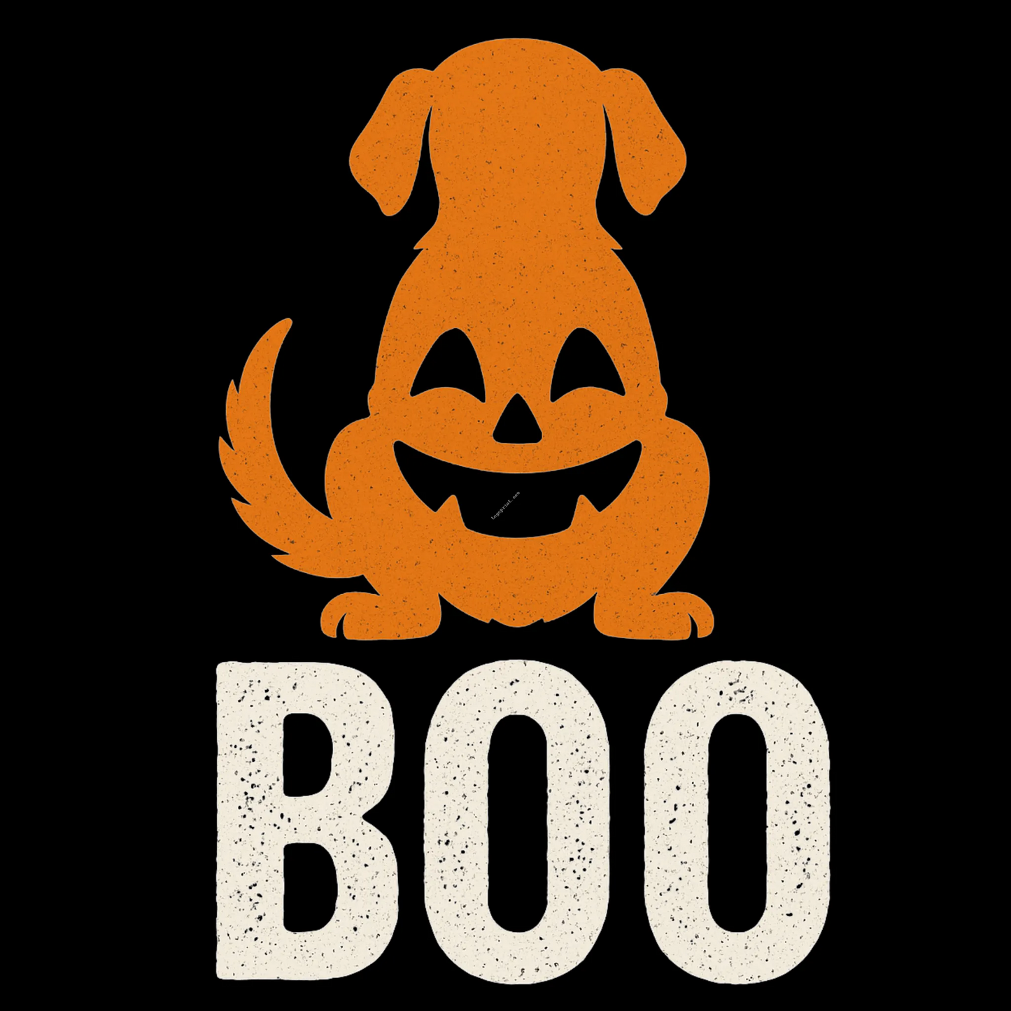 BOO Dog Halloween Design – Cute Pumpkin Face Puppy Artwork for Spooky Season