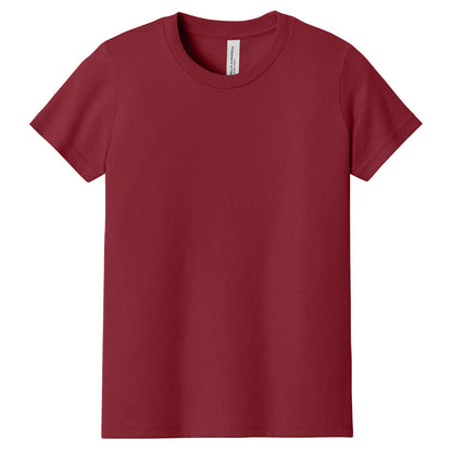 Custom printed BELLA+CANVAS 3001Y youth jersey t-shirt for kids in multiple colors
