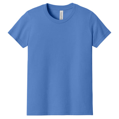 Custom printed BELLA+CANVAS 3001Y youth jersey t-shirt for kids in multiple colors