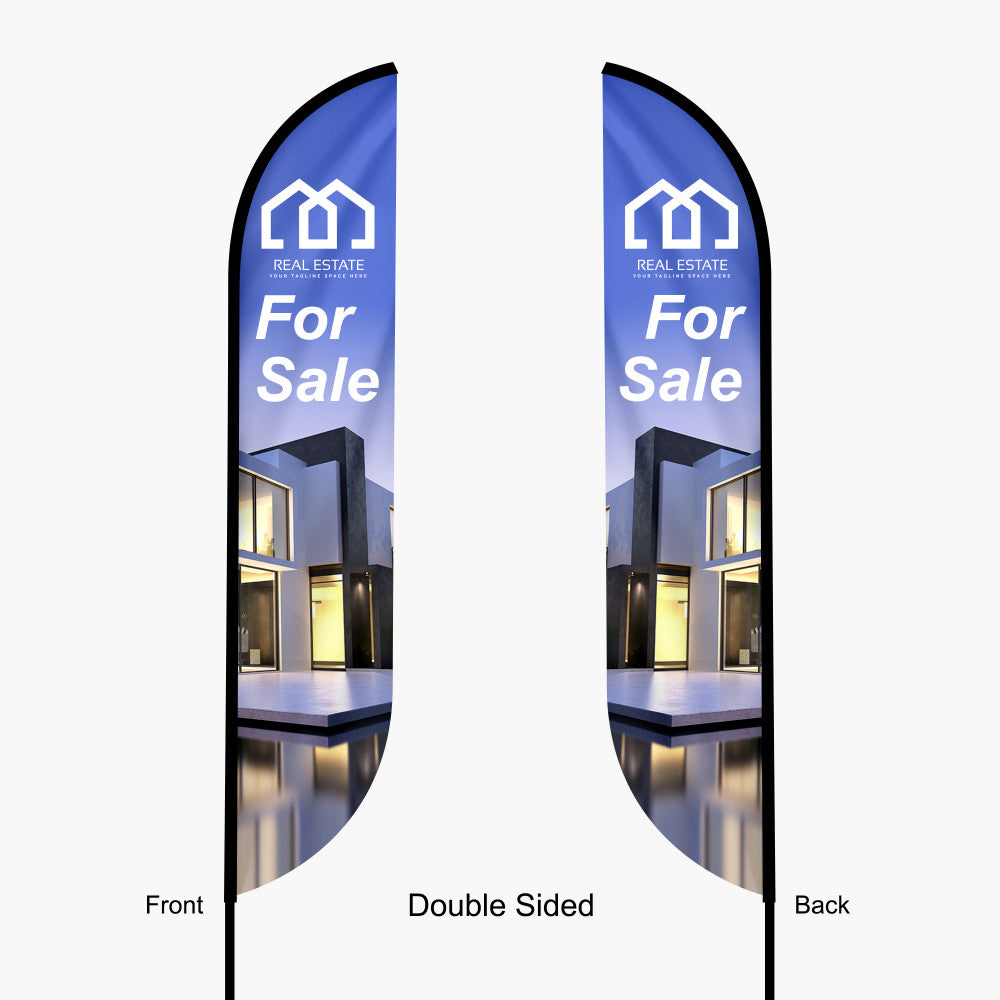 Custom Feather Convex Flags with Pole Set and Base Options