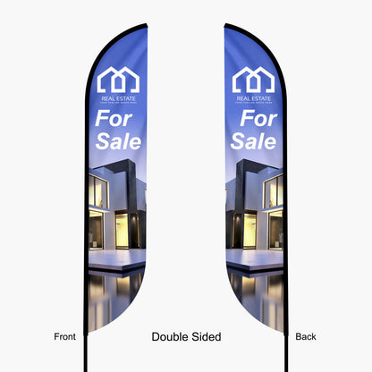Custom Feather Convex Flags with Pole Set and Base Options