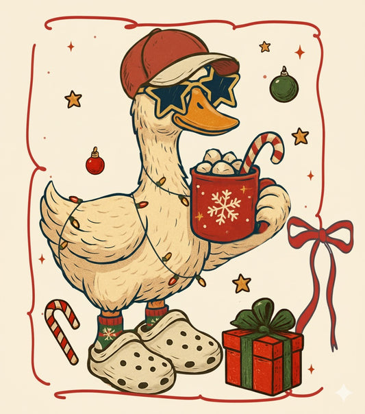 Christmas Duck with Hot Cocoa Design – Funny Holiday Artwork