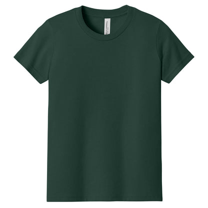 Custom printed BELLA+CANVAS 3001Y youth jersey t-shirt for kids in multiple colors