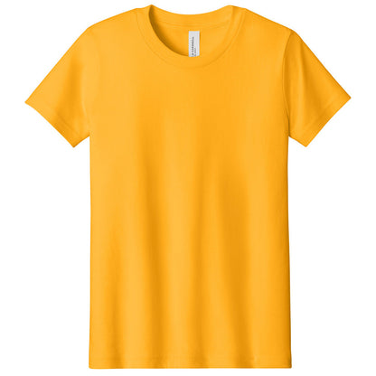Custom printed BELLA+CANVAS 3001Y youth jersey t-shirt for kids in multiple colors