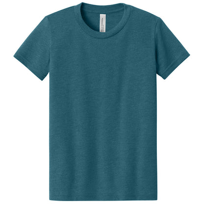 Custom printed BELLA+CANVAS 3001Y youth jersey t-shirt for kids in multiple colors