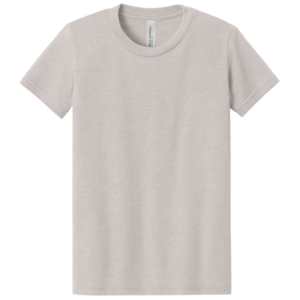 Custom printed BELLA+CANVAS 3001Y youth jersey t-shirt for kids in multiple colors
