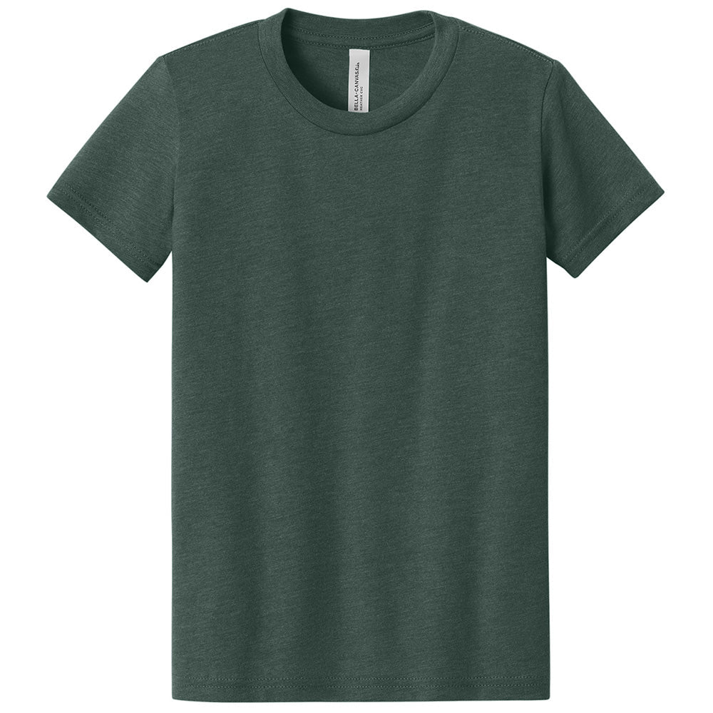 Custom printed BELLA+CANVAS 3001Y youth jersey t-shirt for kids in multiple colors