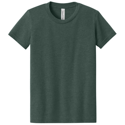 Custom printed BELLA+CANVAS 3001Y youth jersey t-shirt for kids in multiple colors