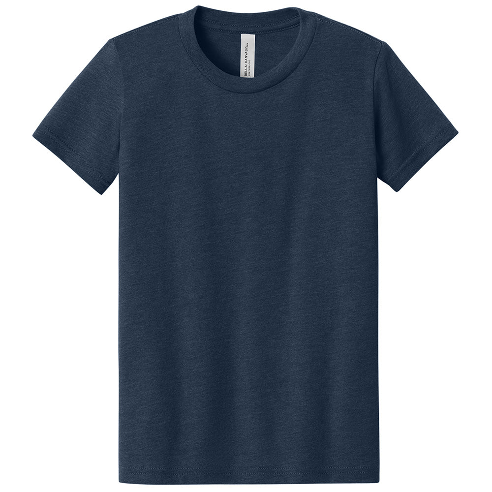 Custom printed BELLA+CANVAS 3001Y youth jersey t-shirt for kids in multiple colors