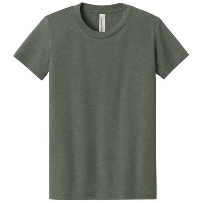 Custom printed BELLA+CANVAS 3001Y youth jersey t-shirt for kids in multiple colors