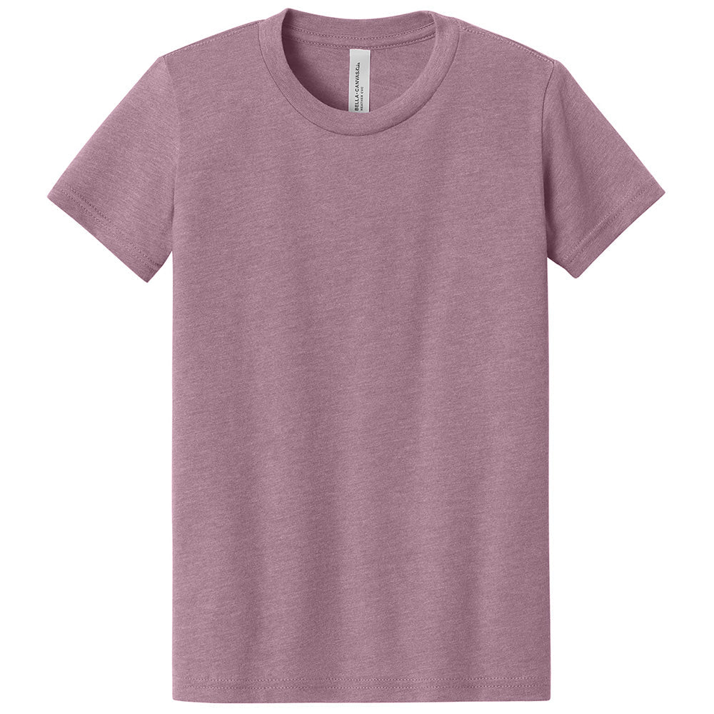 Custom printed BELLA+CANVAS 3001Y youth jersey t-shirt for kids in multiple colors
