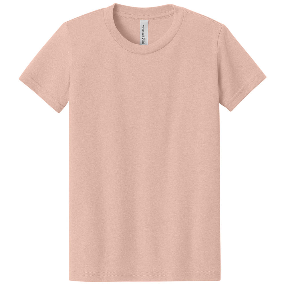 Custom printed BELLA+CANVAS 3001Y youth jersey t-shirt for kids in multiple colors