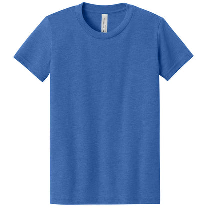 Custom printed BELLA+CANVAS 3001Y youth jersey t-shirt for kids in multiple colors