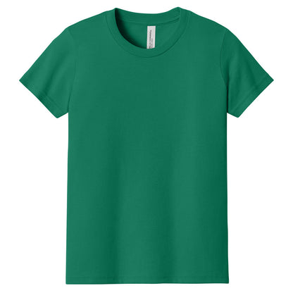 Custom printed BELLA+CANVAS 3001Y youth jersey t-shirt for kids in multiple colors