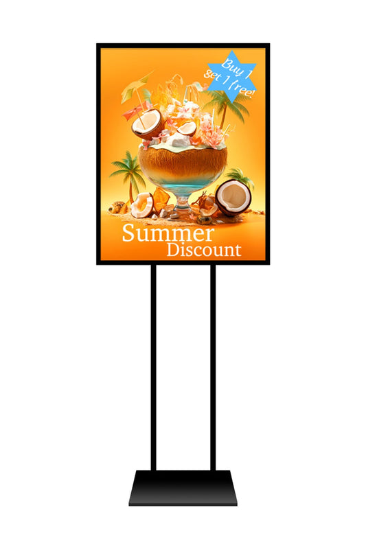 Custom Floor Standing Poster Stand with 22x28 PVC Graphic Insert